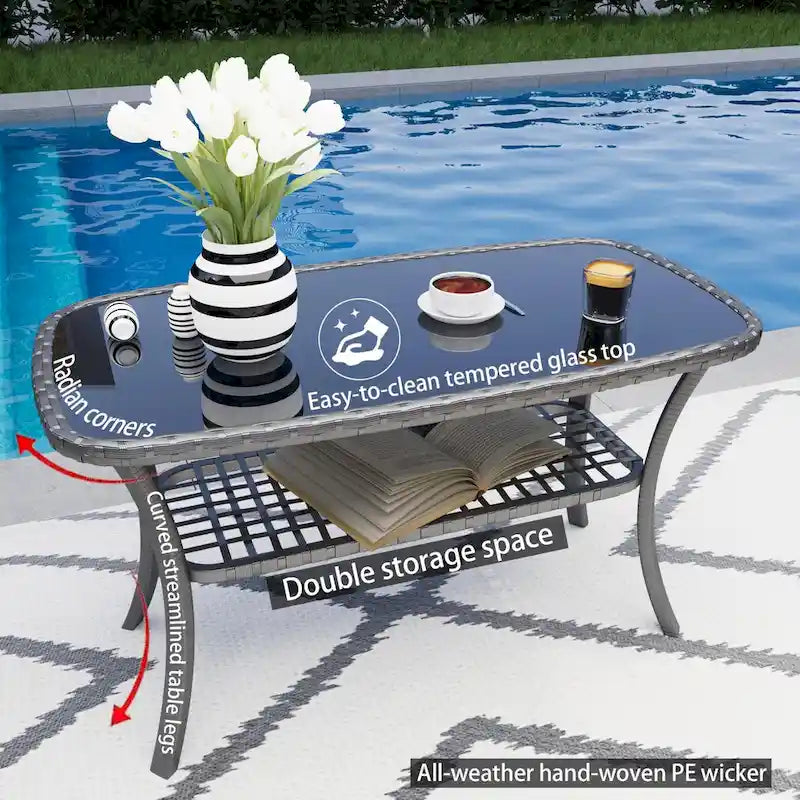 Ensemble mobilier de jardin 4 pièces