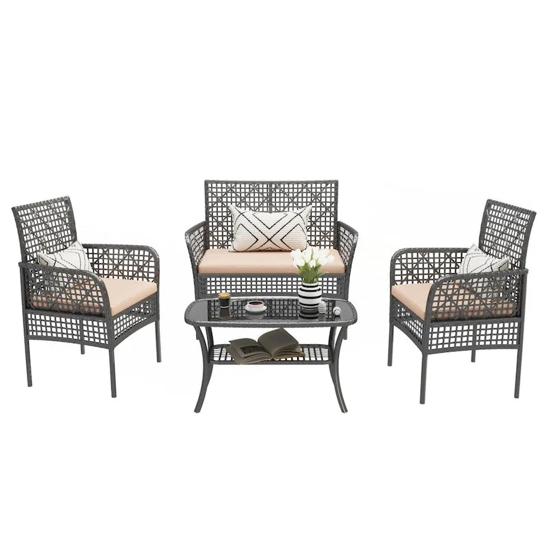 Ensemble mobilier de jardin 4 pièces