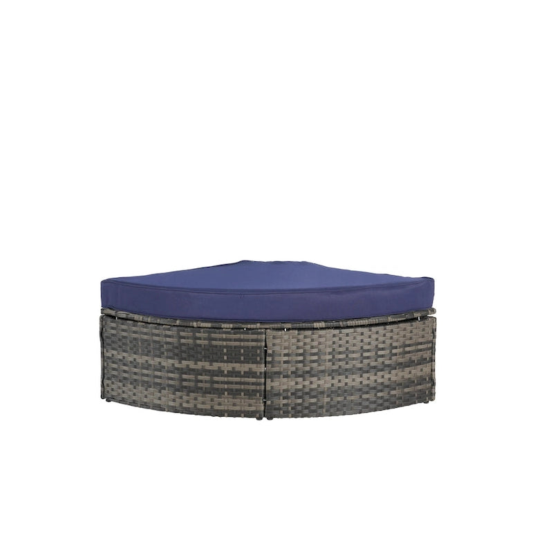 Canapé d'angle modulable 8 pièces avec table en verre
