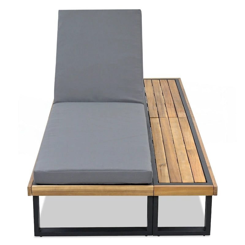 Chaise longue d'extérieur avec dossier réglable sur 5 positions