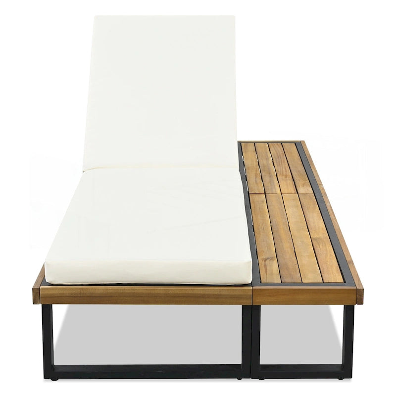 Chaise longue d'extérieur avec dossier réglable sur 5 positions