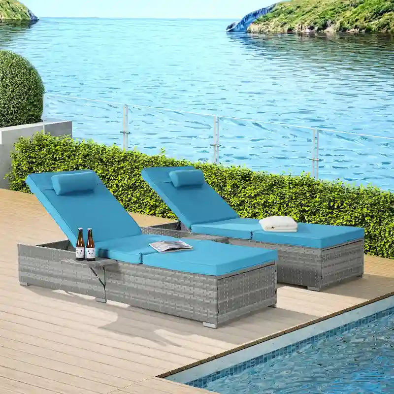 Chaise longue d'extérieur haut de gamme