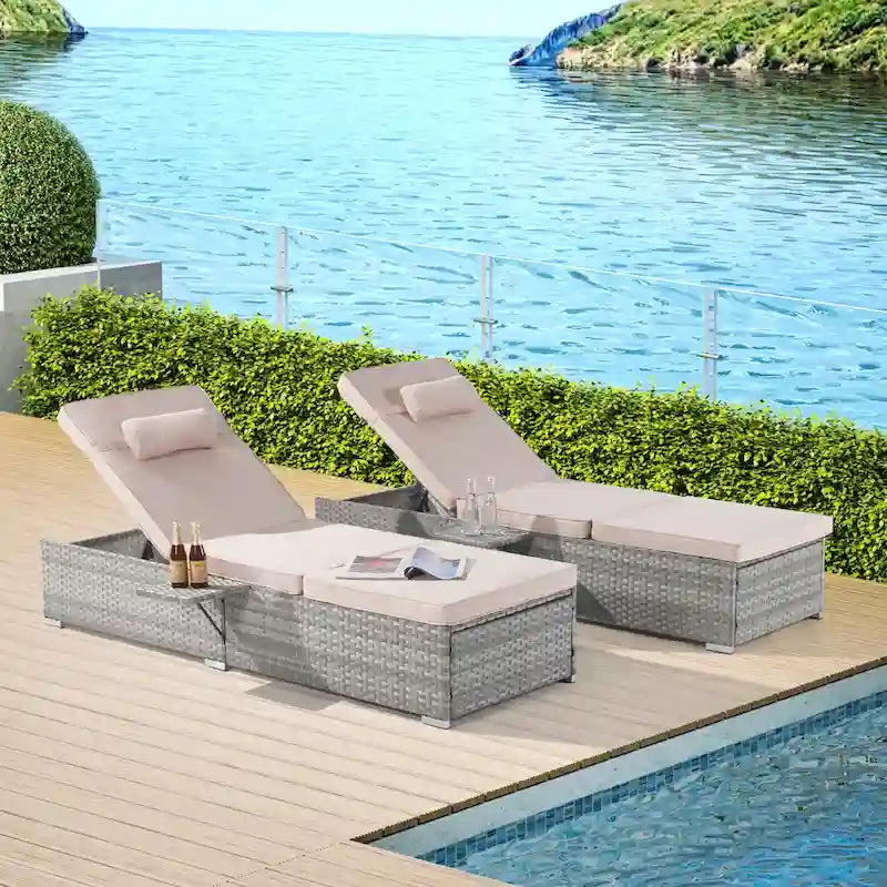 Chaise longue d'extérieur haut de gamme