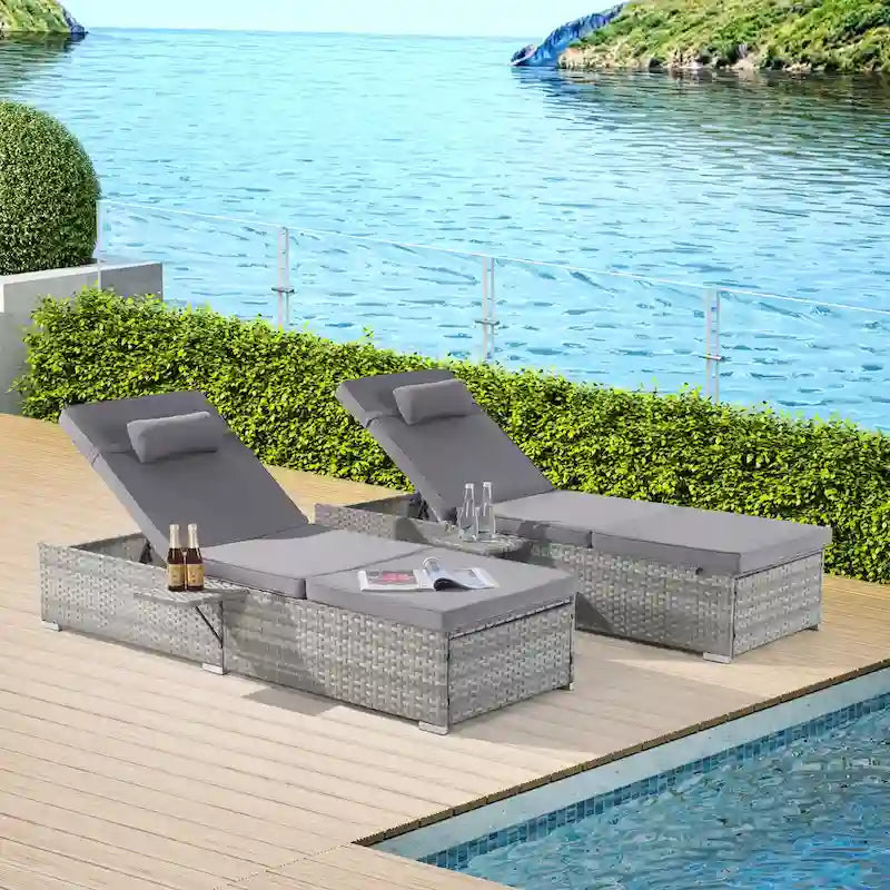 Chaise longue d'extérieur haut de gamme