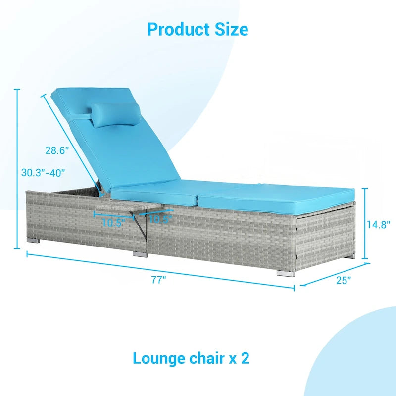 Chaise longue d'extérieur haut de gamme