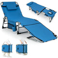 Chaise longue pliable Costway 5 positions avec trou pour le visage - Voir détails