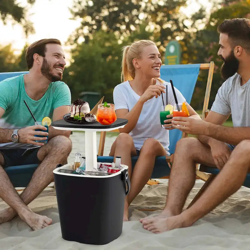 Table de bar glacière portable Costway 4 gallons avec poignée, décapsuleur et – Voir détails