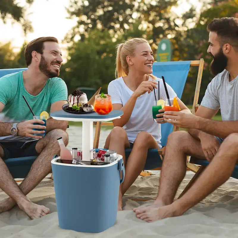 Table de bar glacière portable Costway 4 gallons avec poignée, décapsuleur et – Voir détails
