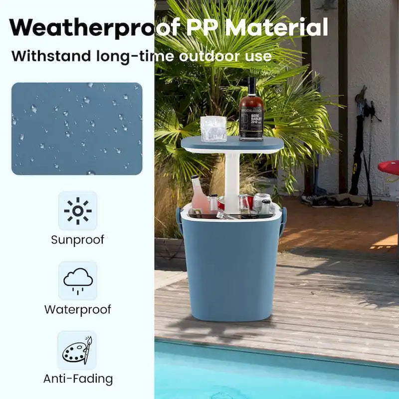 Table de bar glacière portable Costway 4 gallons avec poignée, décapsuleur et – Voir détails