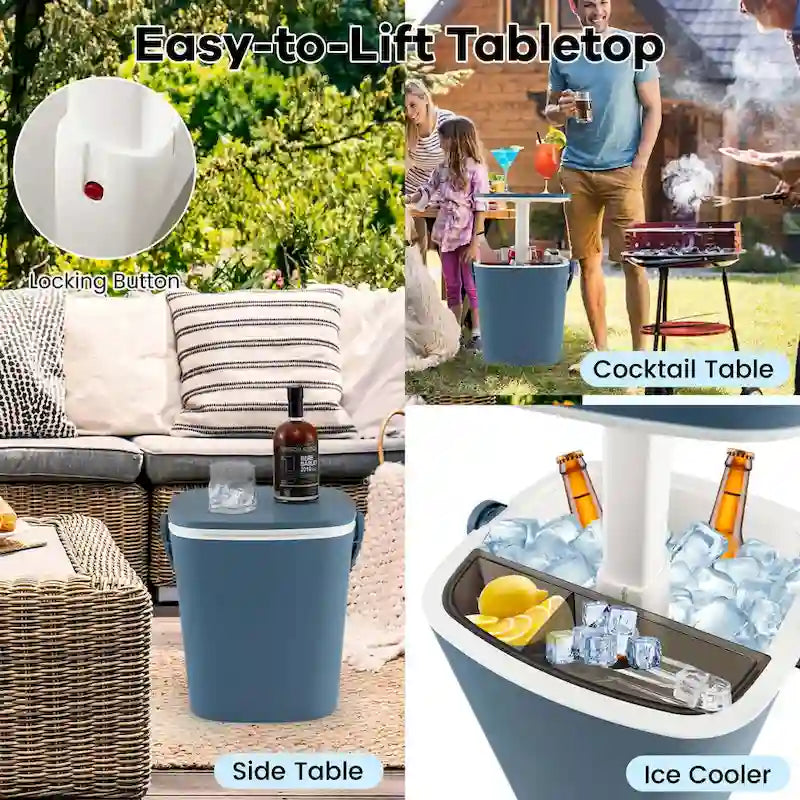 Table de bar glacière portable Costway 4 gallons avec poignée, décapsuleur et – Voir détails
