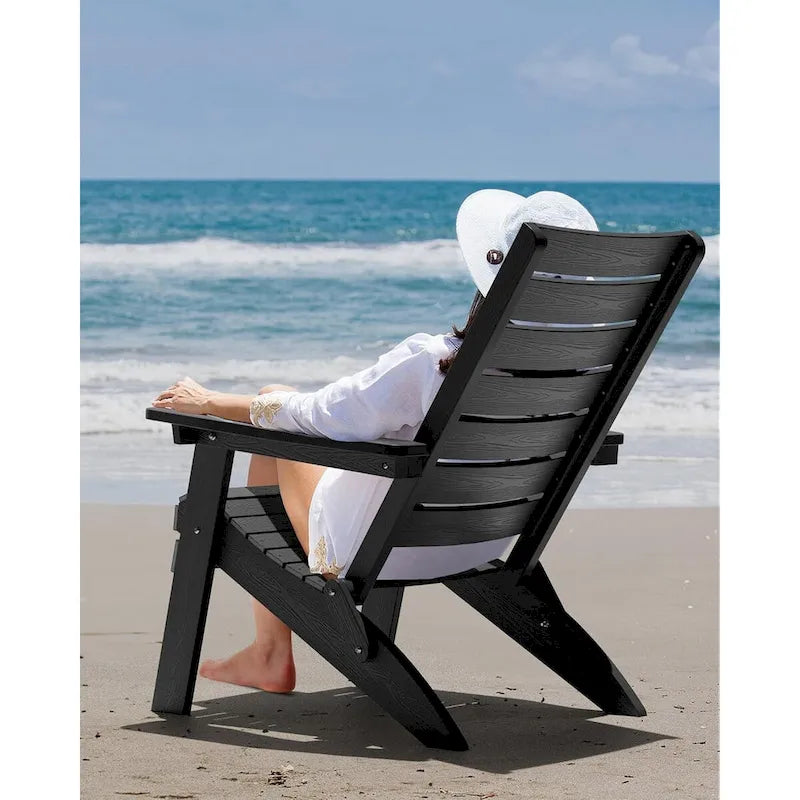 Chaises Adirondack pliantes WINSOON HIPS avec dossier incurvé et porte-gobelet