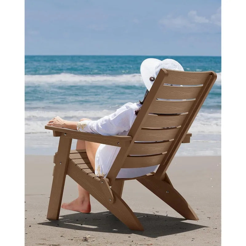 Chaises Adirondack pliantes WINSOON HIPS avec dossier incurvé et porte-gobelet