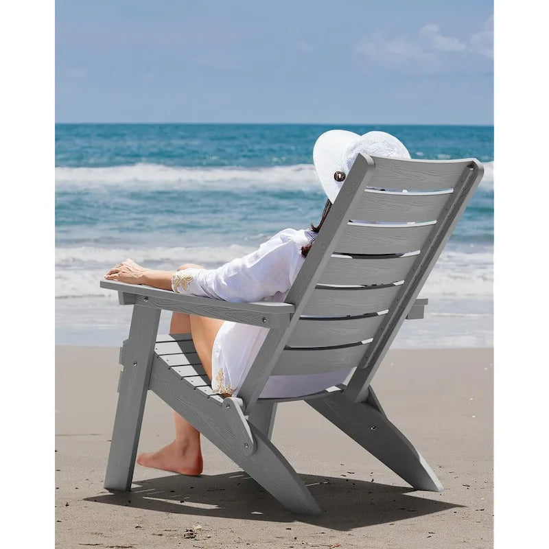 Chaises Adirondack pliantes WINSOON HIPS avec dossier incurvé et porte-gobelet