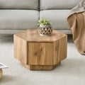 Table Basse Hexagonale en MDF avec Tiroirs Design Simple et Pratique, Fabriquée à partir de Matériaux de Haute Qualité pour une Fonctionnalité Élégante