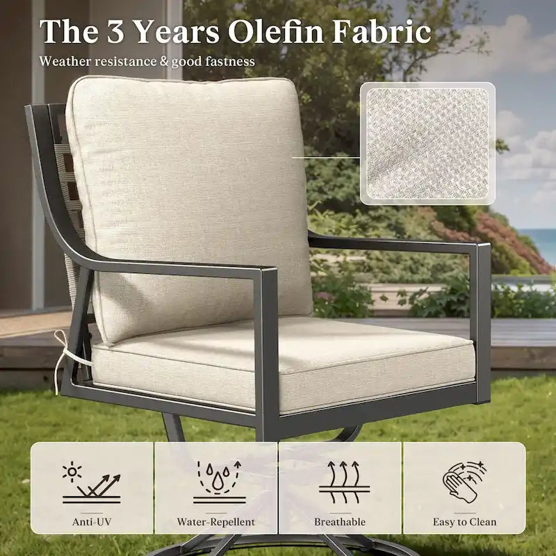 Chaise Balancelle de Jardin avec Coussins Beiges