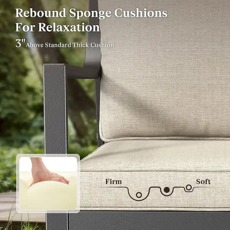 Chaise Balancelle de Jardin avec Coussins Beiges