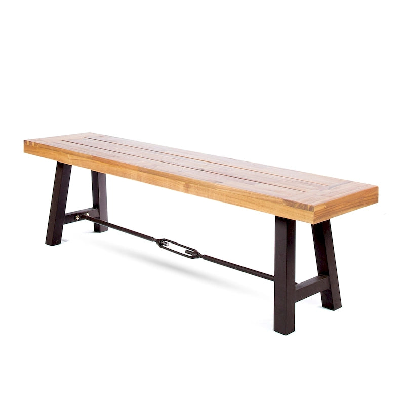 Banc de salle à manger extérieur en bois d'acacia