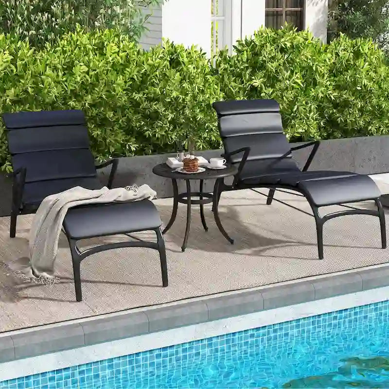 Costway Table d'appoint de patio ronde en fonte de 24 po avec patins réglables - Voir les détails