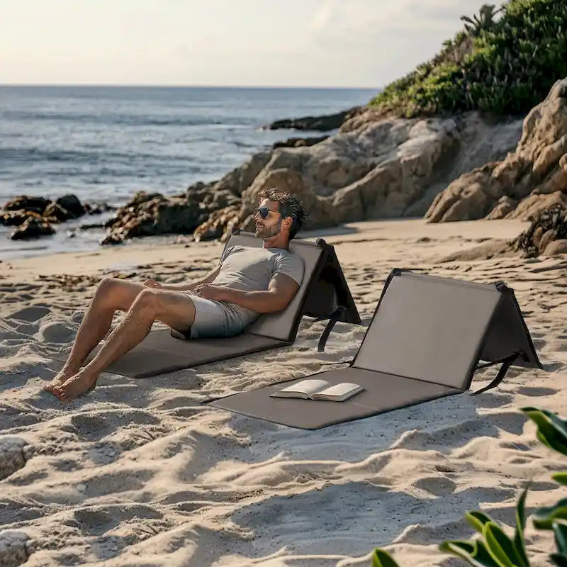 Chaise de plage pliante ultra légère Sunjoy, portable, pour le camping et les voyages