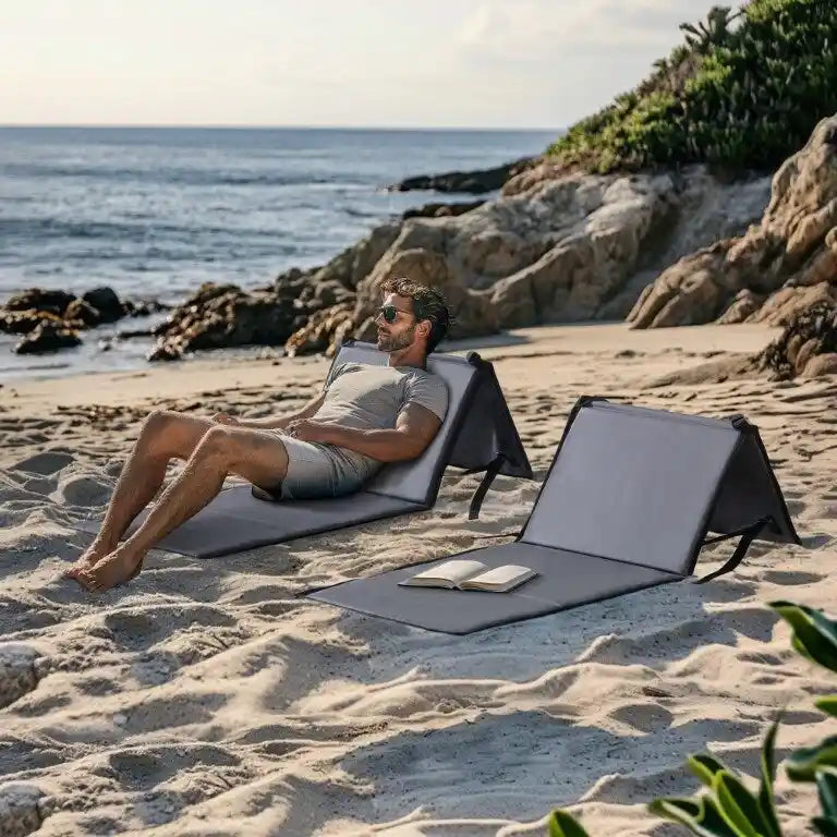 Chaise de plage pliante ultra légère Sunjoy, portable, pour le camping et les voyages