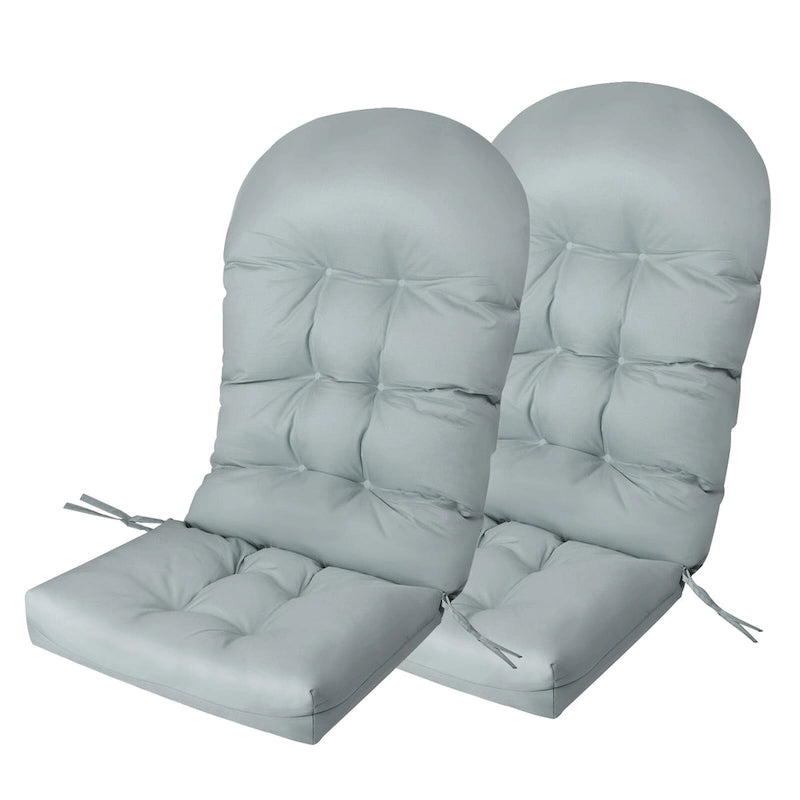 Gymax Lot de 2 Coussins de Chaise Adirondack pour Patio Dossier Haut Résistant à la Décoloration