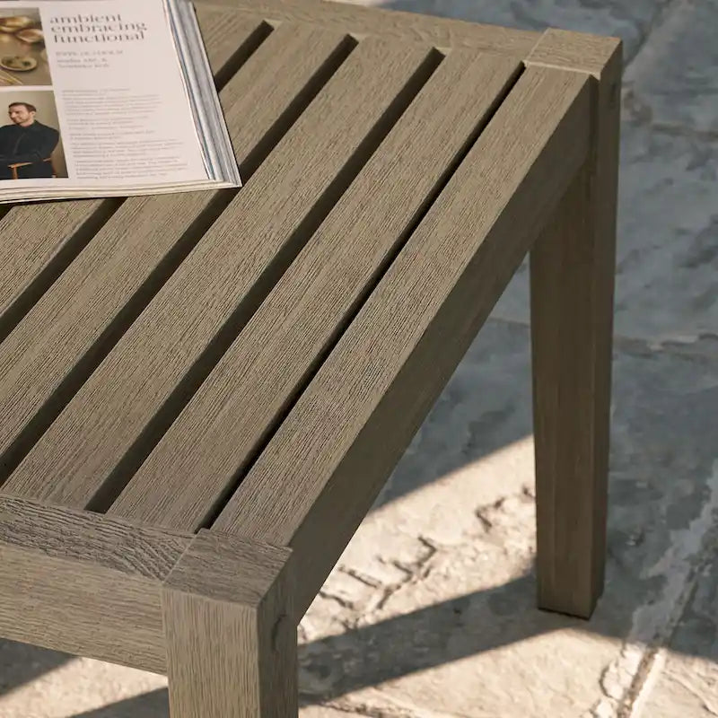 Table d'appoint en teck pour terrasse extérieure Northlake Square