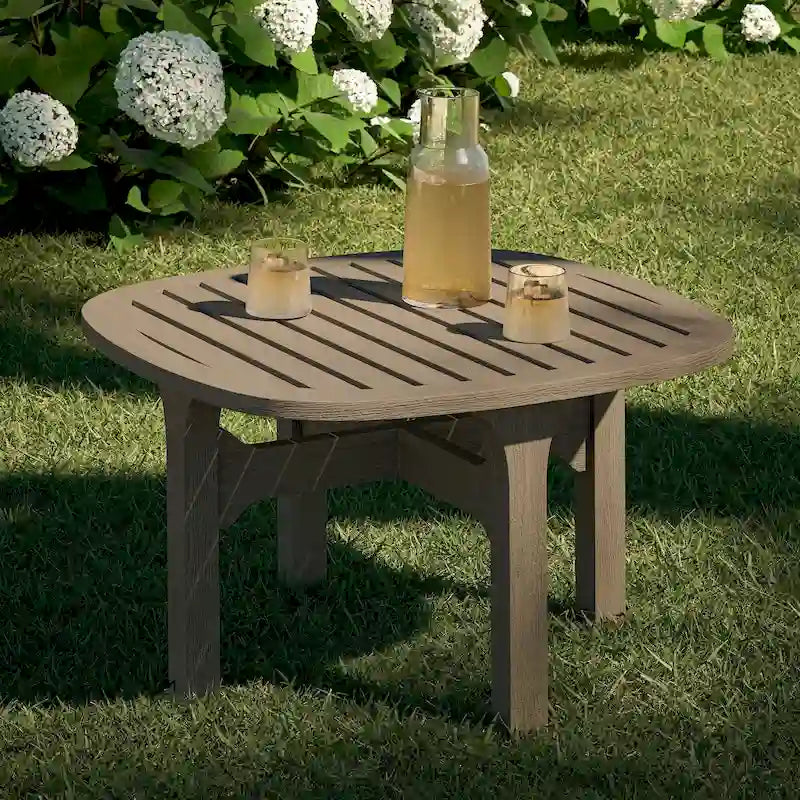 Table d'appoint d'extérieur en teck Saratoga Square