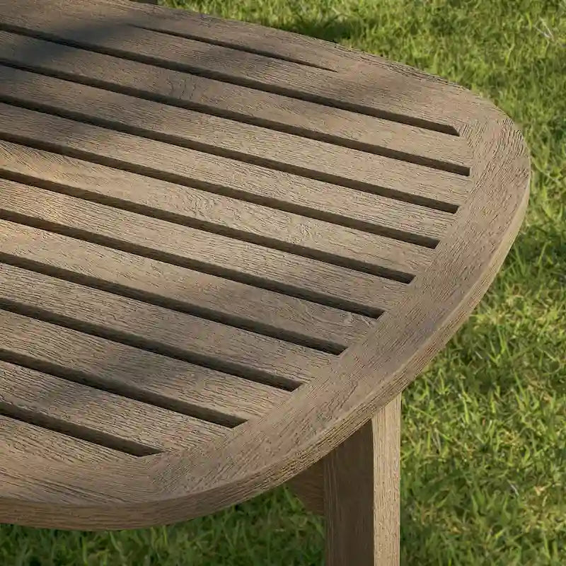 Table d'appoint d'extérieur en teck Saratoga Square