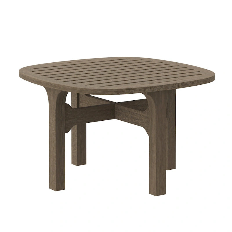 Table d'appoint d'extérieur en teck Saratoga Square