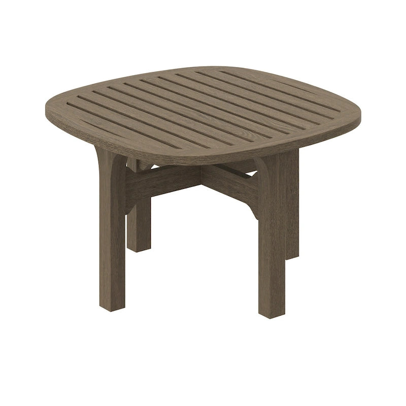 Table d'appoint d'extérieur en teck Saratoga Square