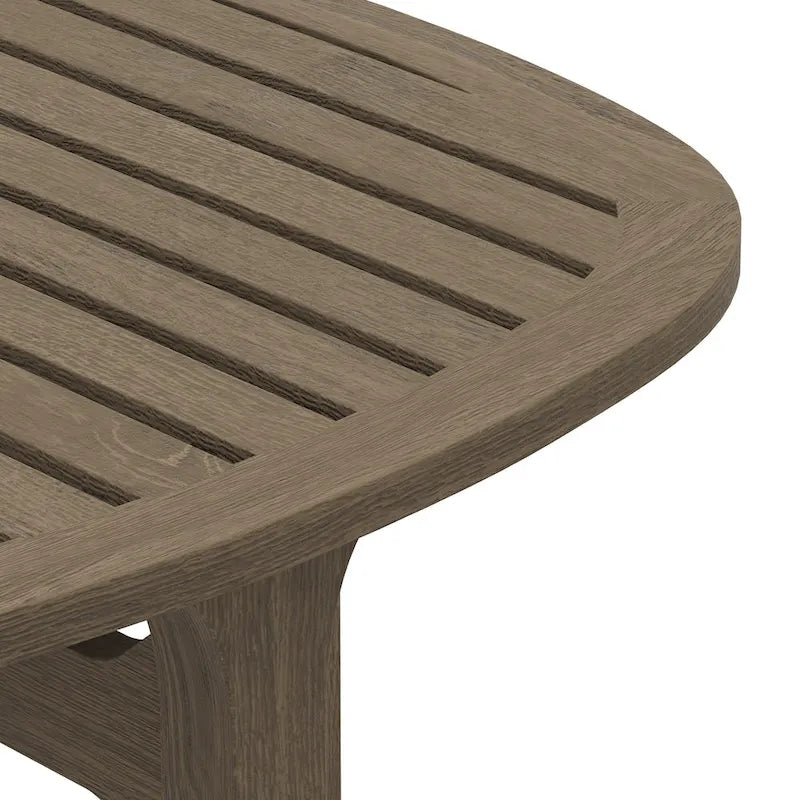 Table d'appoint d'extérieur en teck Saratoga Square