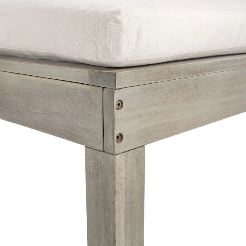 Double chaise longue 5 positions, chaise longue d'extérieur avec coussin et tablettes latérales pliantes pour 2 personnes