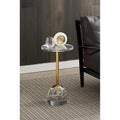 Table d'appoint solide en acrylique et laiton (lot de 2)