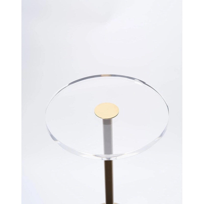 Table d'appoint solide en acrylique et laiton (lot de 2)