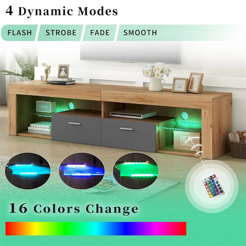 Meubles TV modernes pour téléviseurs jusqu'à 80", Meuble TV avec lumières LED
