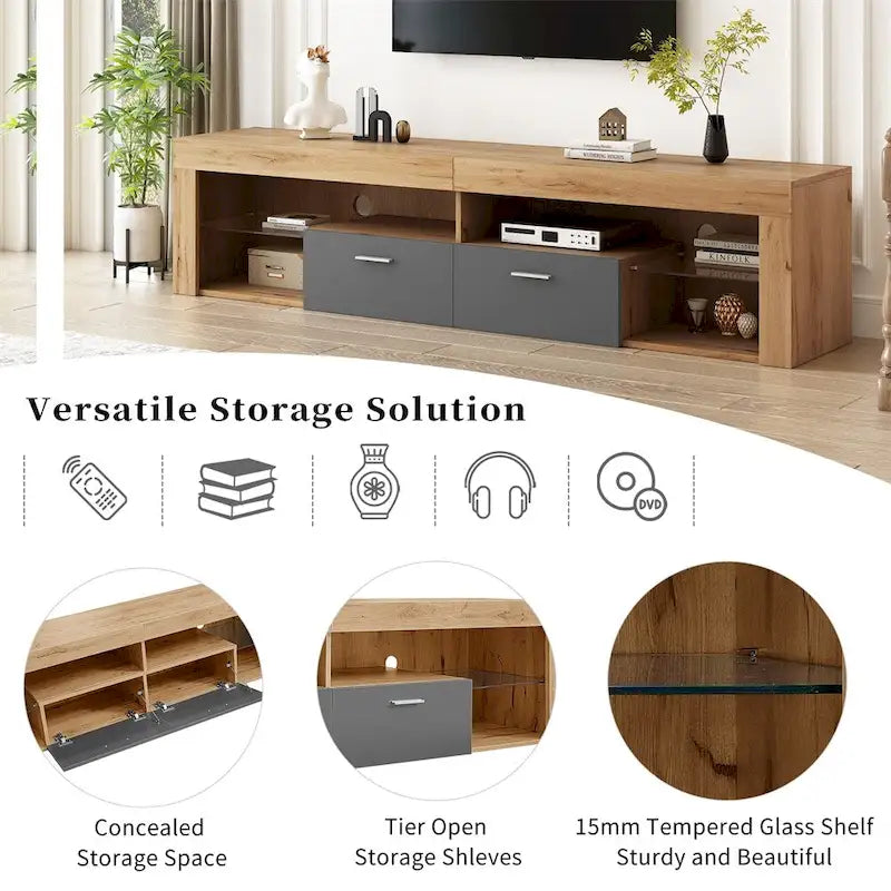 Meubles TV modernes pour téléviseurs jusqu'à 80", Meuble TV avec lumières LED