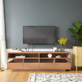Modern TV with 4 Drawers& 2 open Cabinets,Media Console Table