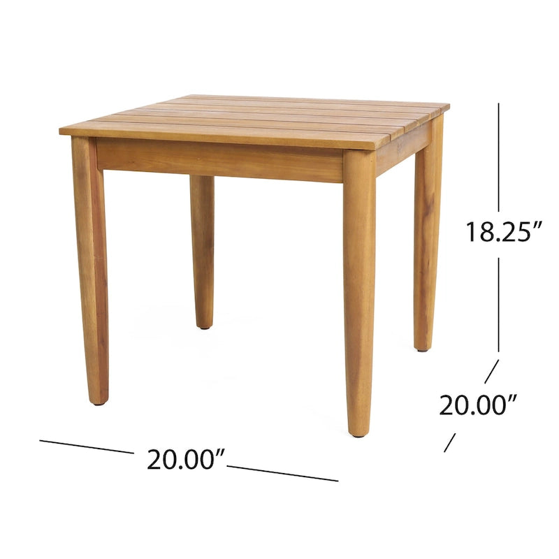 Table d'appoint rustique Table de chevet d'extérieur Table de canapé en bois avec plateau à lattes, Table de collation portable Support à plantes Table basse