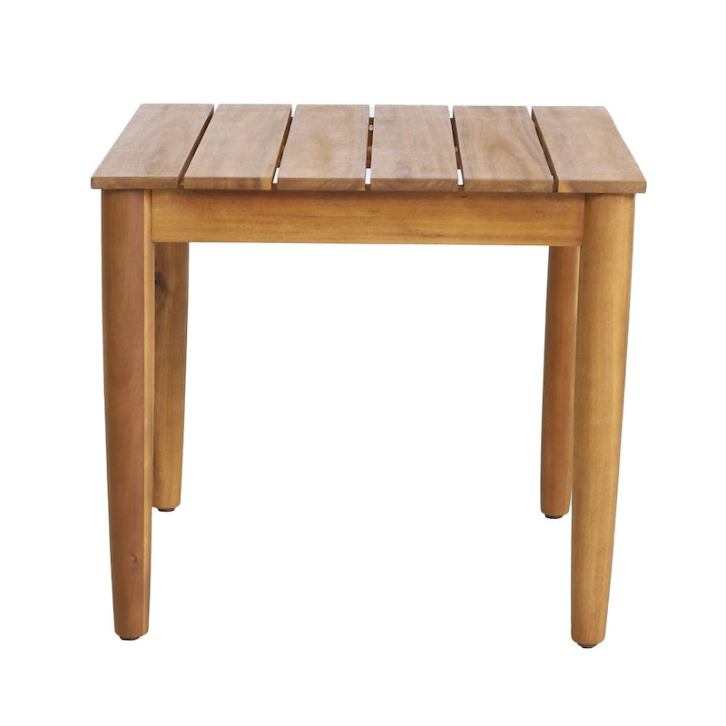 Table d'appoint rustique Table de chevet d'extérieur Table de canapé en bois avec plateau à lattes, Table de collation portable Support à plantes Table basse