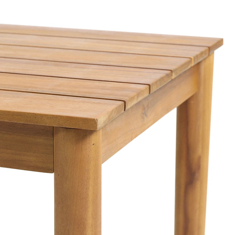 Table d'appoint rustique Table de chevet d'extérieur Table de canapé en bois avec plateau à lattes, Table de collation portable Support à plantes Table basse