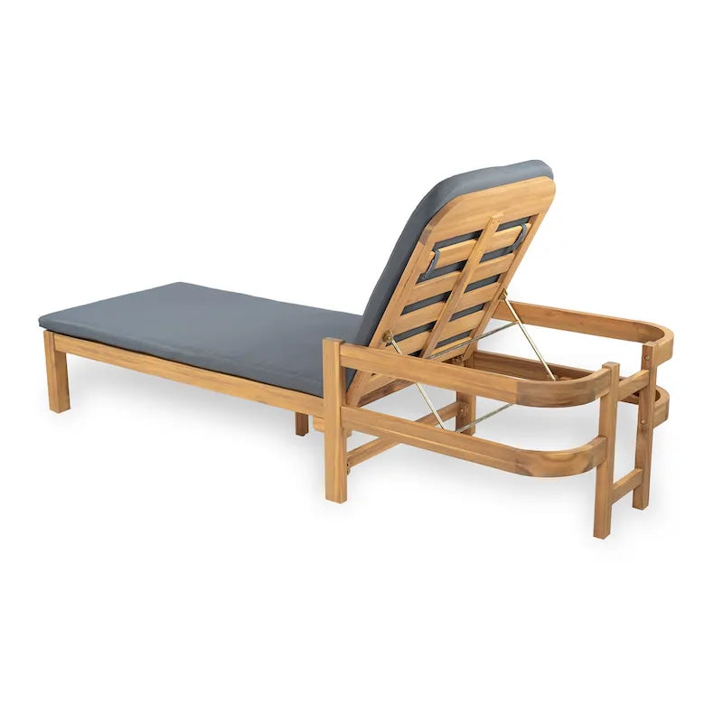 Christopher Knight Home - Chaises longues de jardin réglables en bois d'acacia (lot de 2)