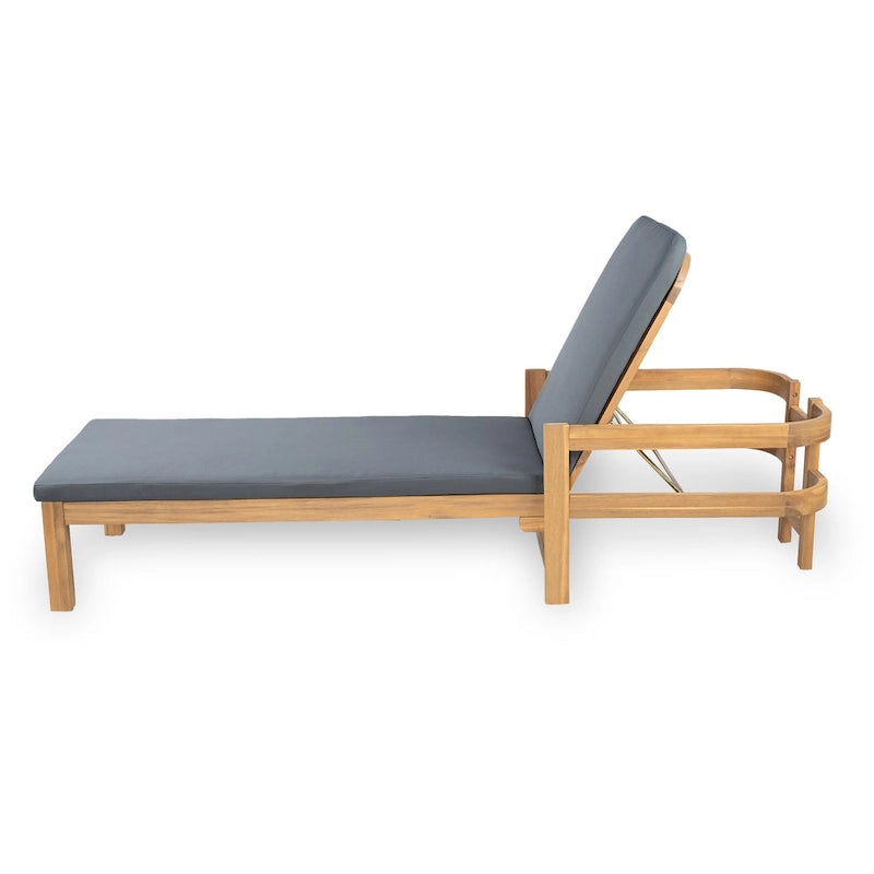 Christopher Knight Home - Chaises longues de jardin réglables en bois d'acacia (lot de 2)