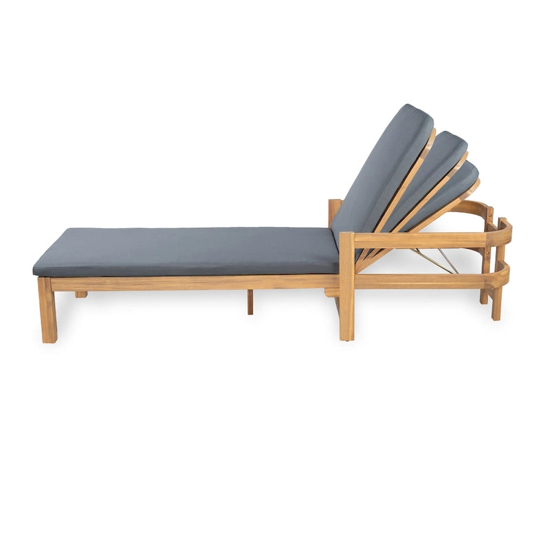 Christopher Knight Home - Chaises longues de jardin réglables en bois d'acacia (lot de 2)