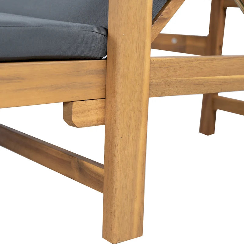 Christopher Knight Home - Chaises longues de jardin réglables en bois d'acacia (lot de 2)