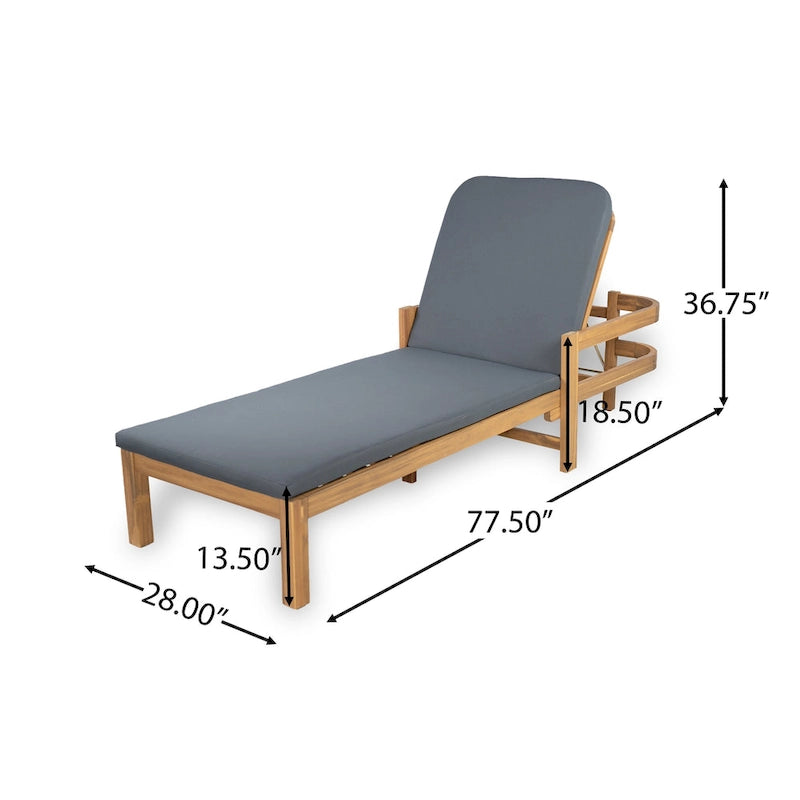 Christopher Knight Home - Chaises longues de jardin réglables en bois d'acacia (lot de 2)
