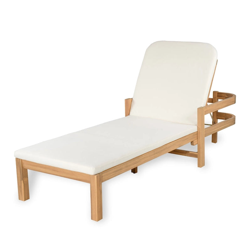 Christopher Knight Home - Chaises longues de jardin réglables en bois d'acacia (lot de 2)