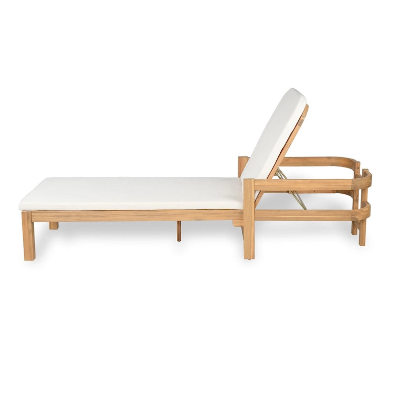 Christopher Knight Home - Chaises longues de jardin réglables en bois d'acacia (lot de 2)