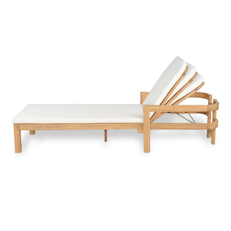 Christopher Knight Home - Chaises longues de jardin réglables en bois d'acacia (lot de 2)