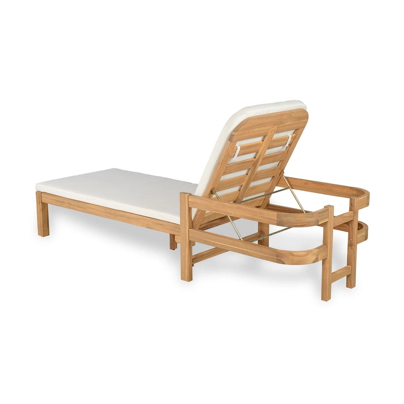 Christopher Knight Home - Chaises longues de jardin réglables en bois d'acacia (lot de 2)