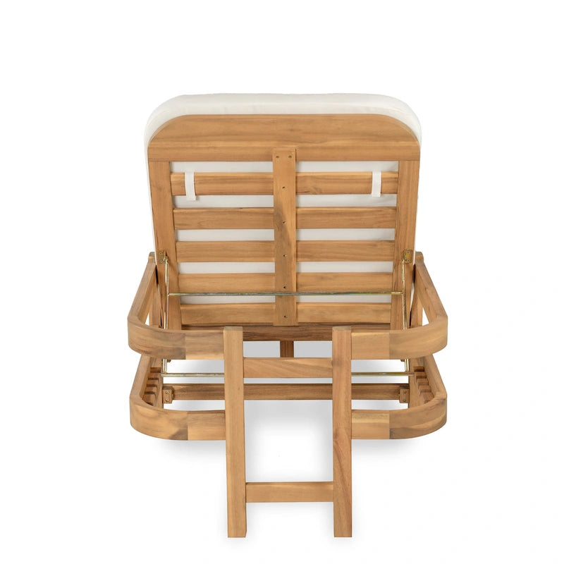 Christopher Knight Home - Chaises longues de jardin réglables en bois d'acacia (lot de 2)